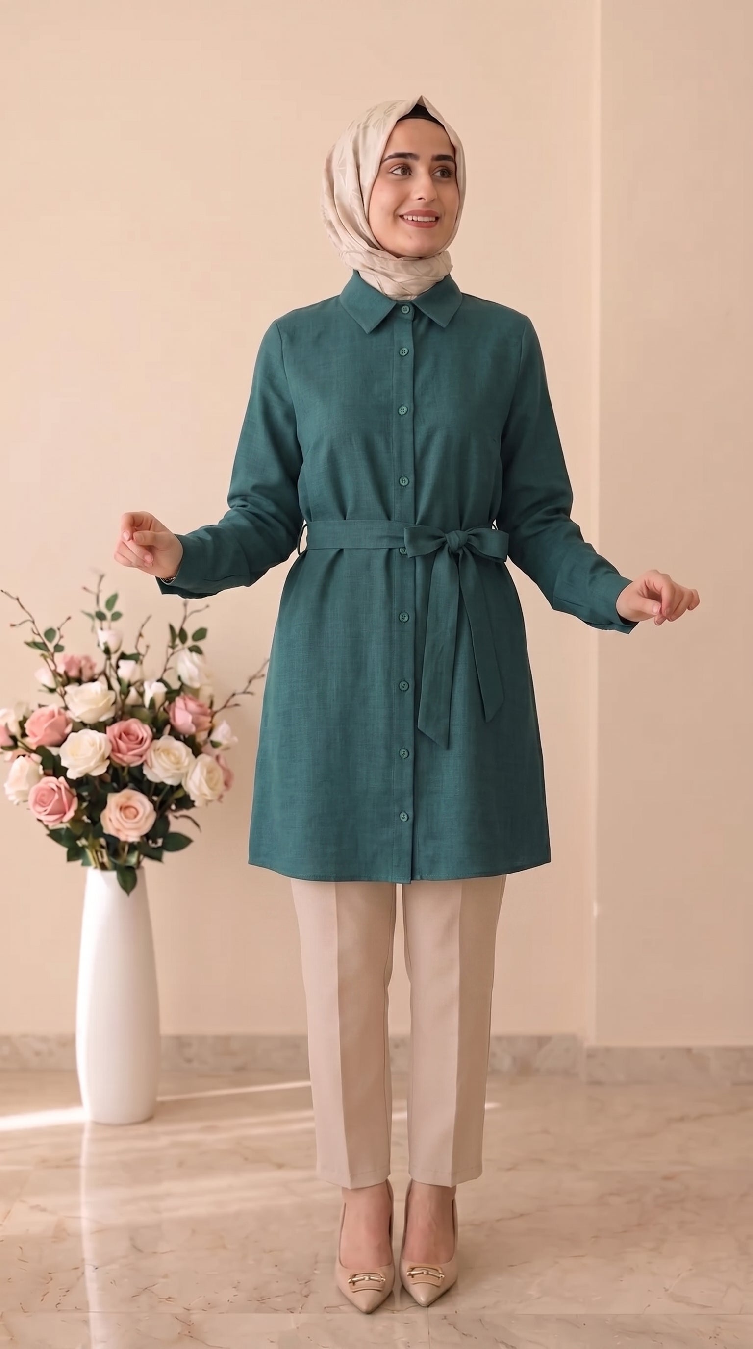 Nefise Kemerli Tunik 250352