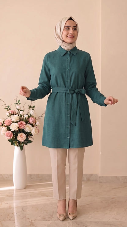 Nefise Kemerli Tunik 250352