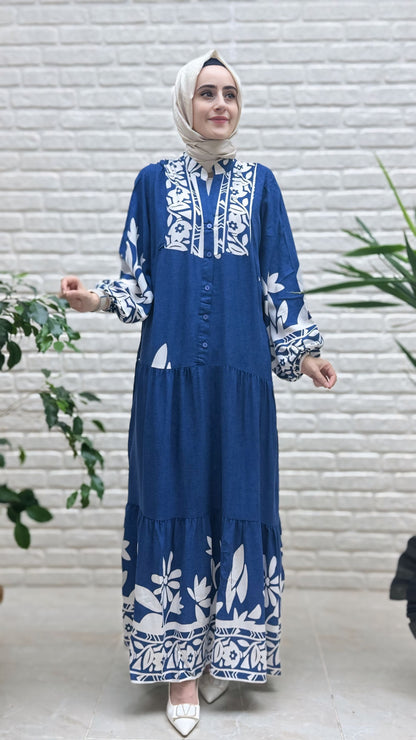 Beranisa %100 Pamuklu Elbise 3916