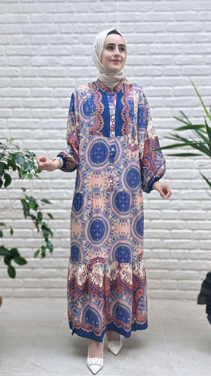 Beranisa %100 Pamuklu Elbise 3918