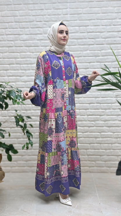 Beranisa %100 Pamuklu Elbise 3921