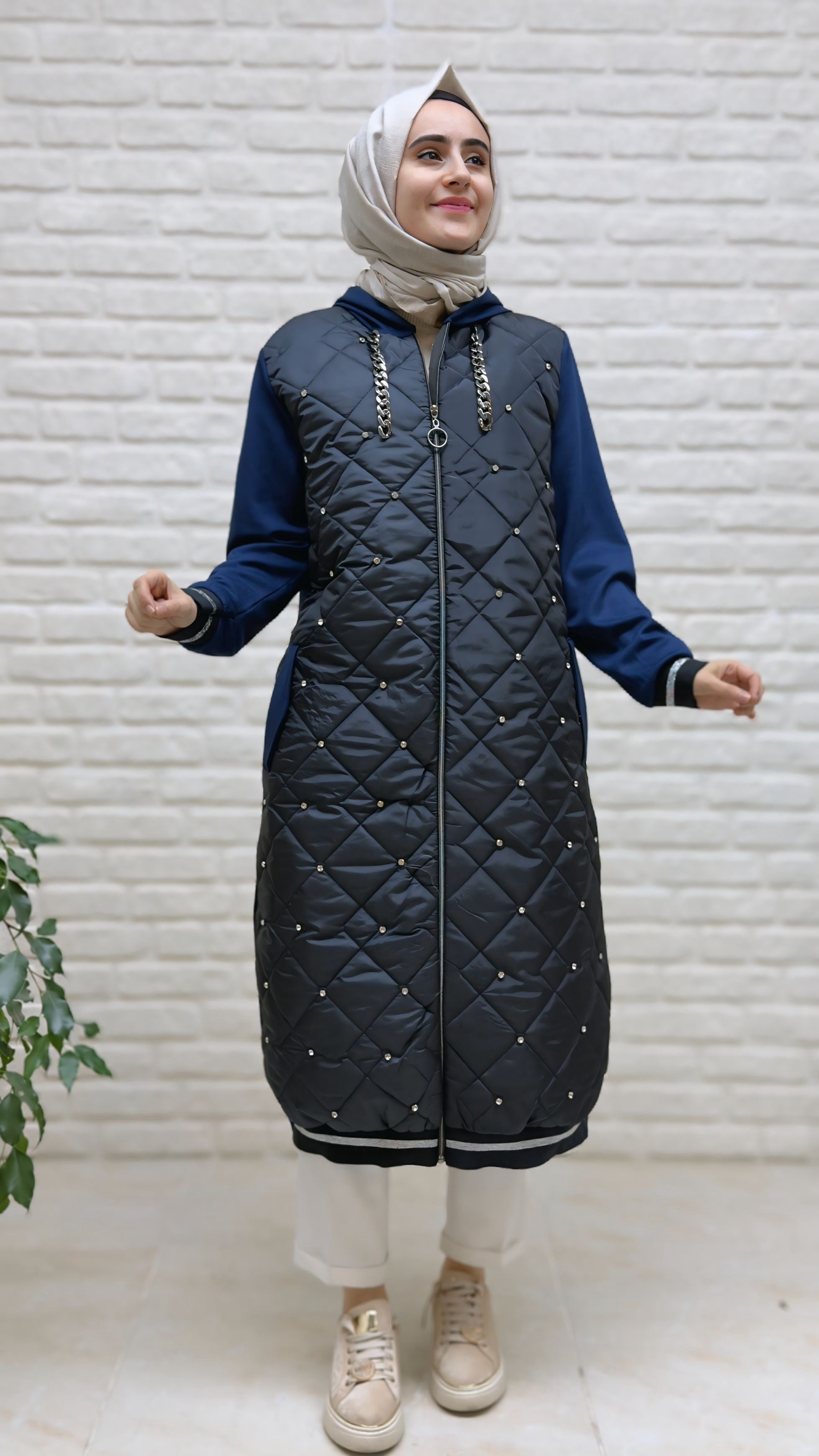 Beranisa Taş Detaylı Kapitone Kap 3978