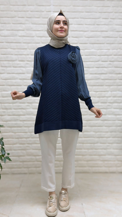 Beranisa Kolları Kupra Soğuk İp Tunik 3977