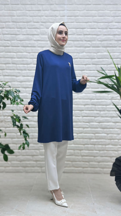 Kado Kolu Lastikli Yıldız Boşlu Tunik 251784