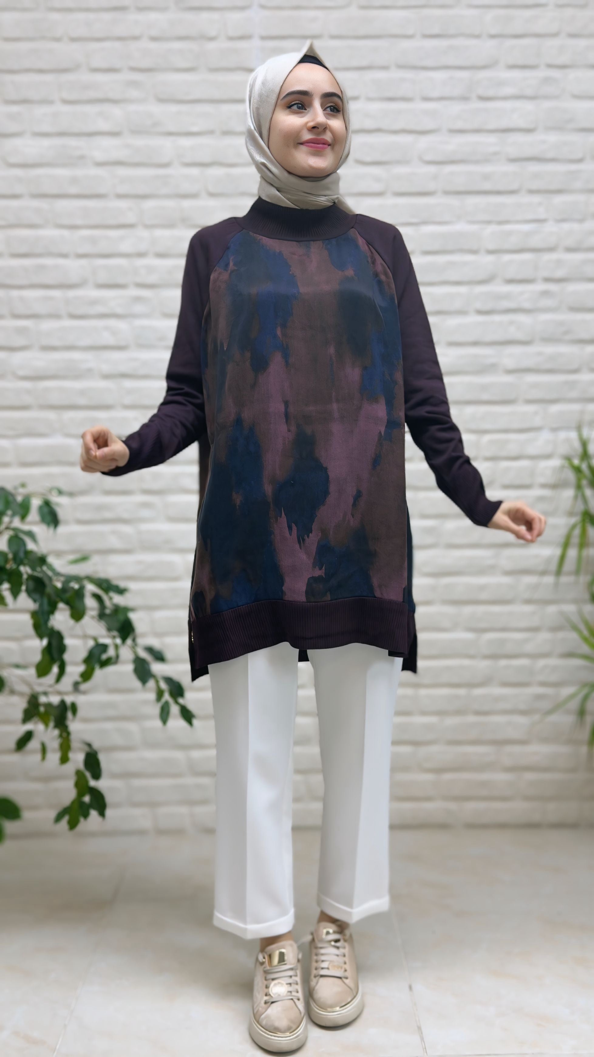 Beranisa İpek Kupra Soğukip Tunik 1279