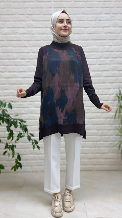 Beranisa İpek Kupra Soğukip Tunik 1279