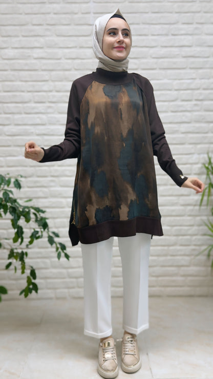 Beranisa İpek Kupra Soğukip Tunik 1279