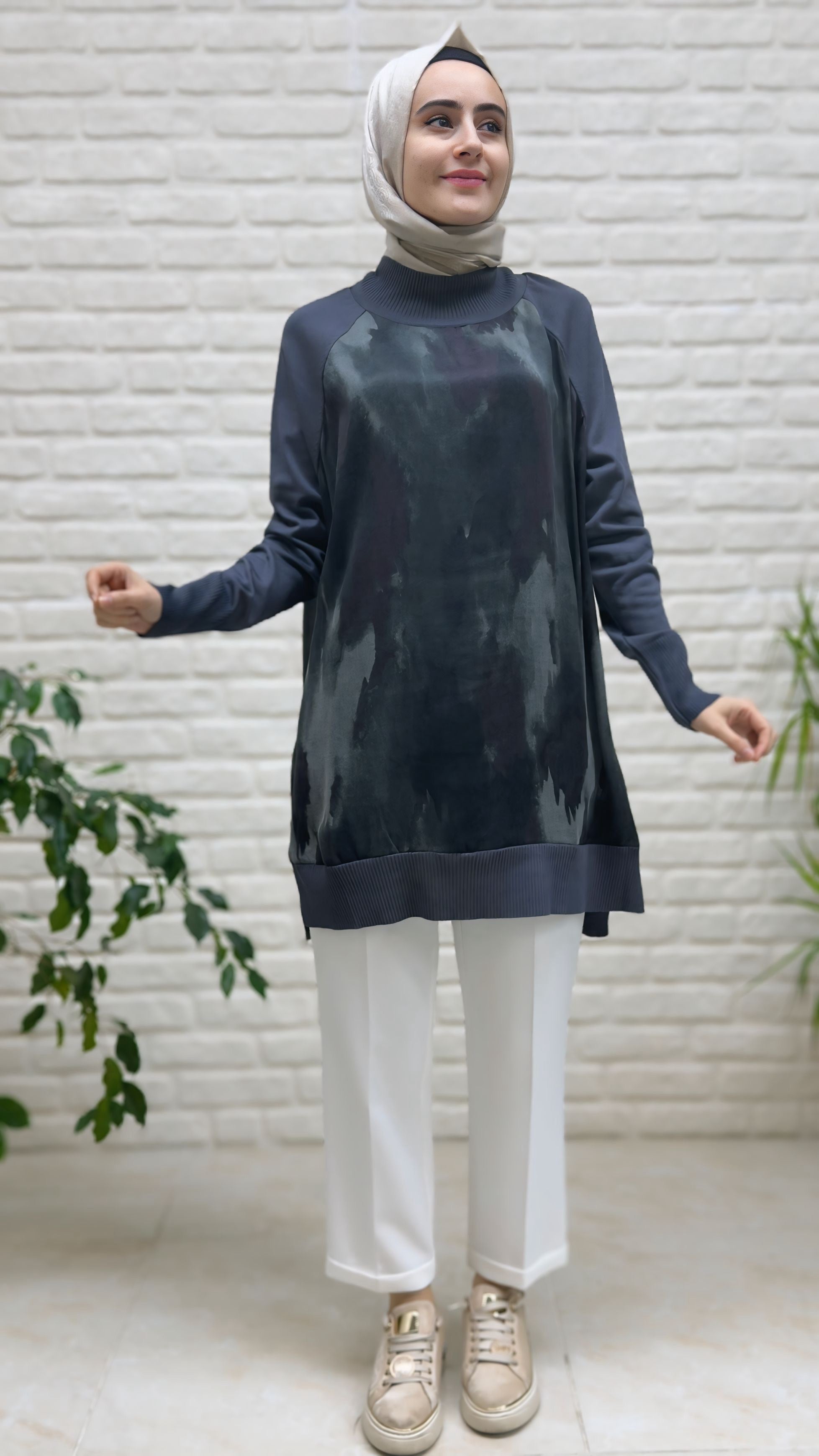 Beranisa İpek Kupra Soğukip Tunik 1279