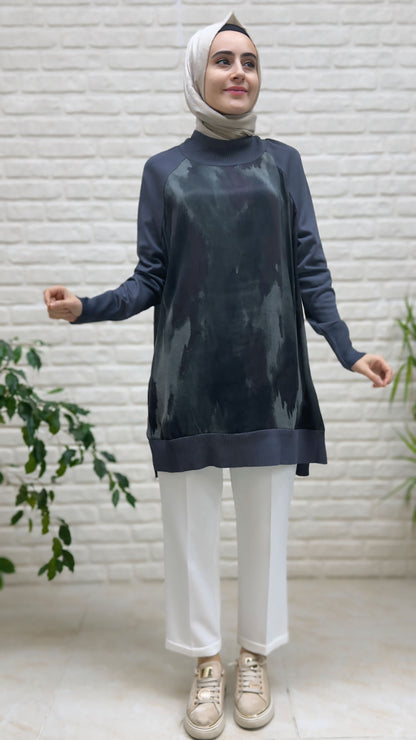 Beranisa İpek Kupra Soğukip Tunik 1279