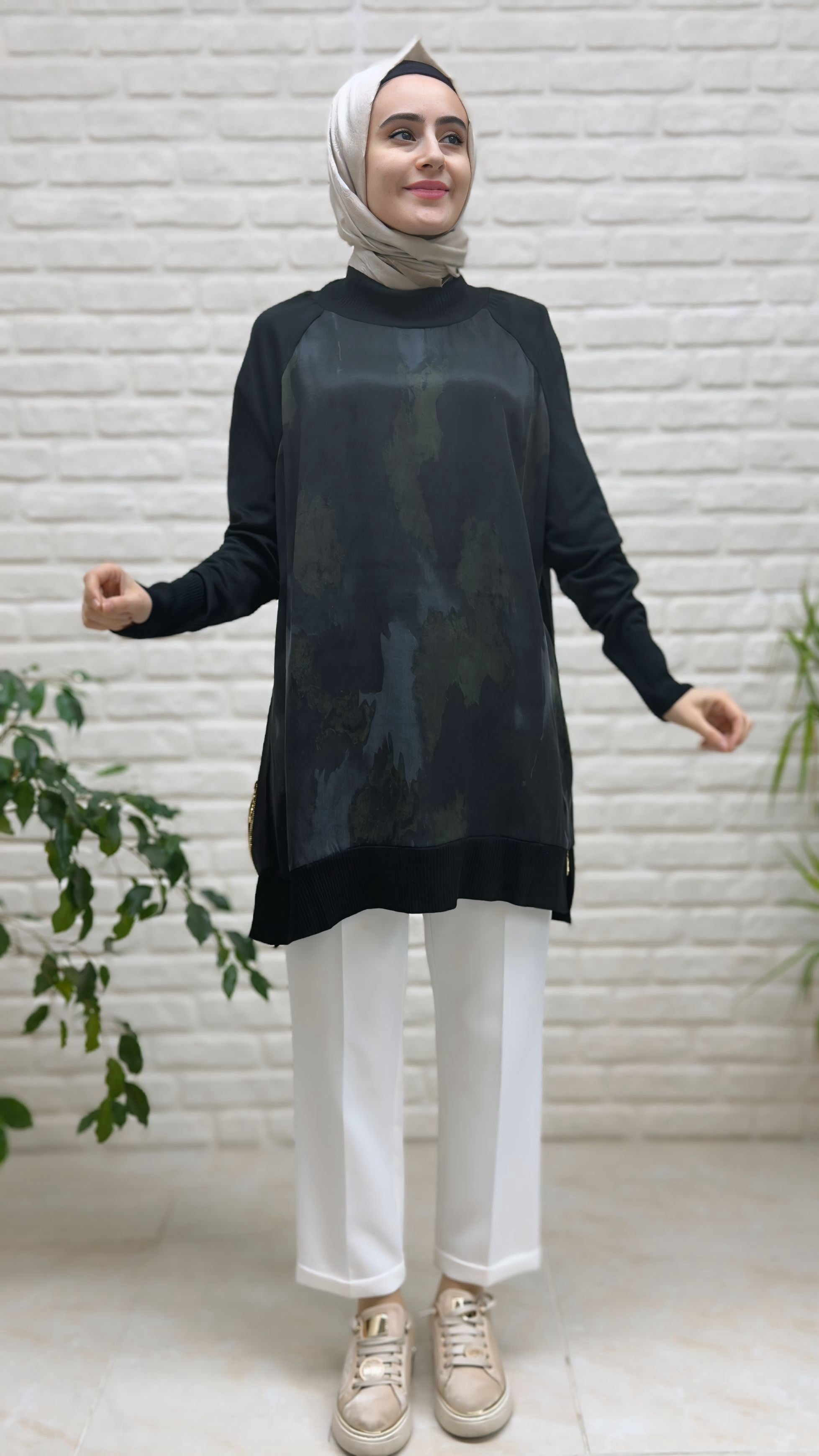 Beranisa İpek Kupra Soğukip Tunik 1279