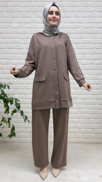 Beranisa Taşlı Pantolonlu Takım 3995