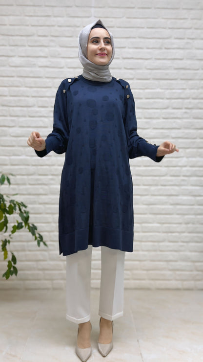 Kado Soğukİp Omzu Düğme Detaylı Tunik 2725304