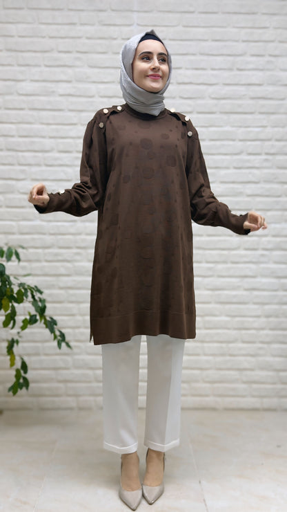 Kado Soğukİp Omzu Düğme Detaylı Tunik 2725304