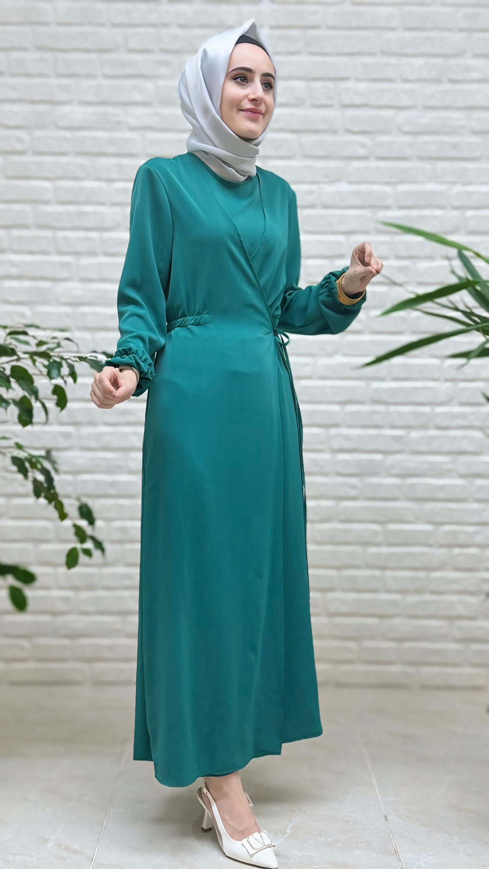 Armine Trend Beli Büzgü Elbise 25YT944