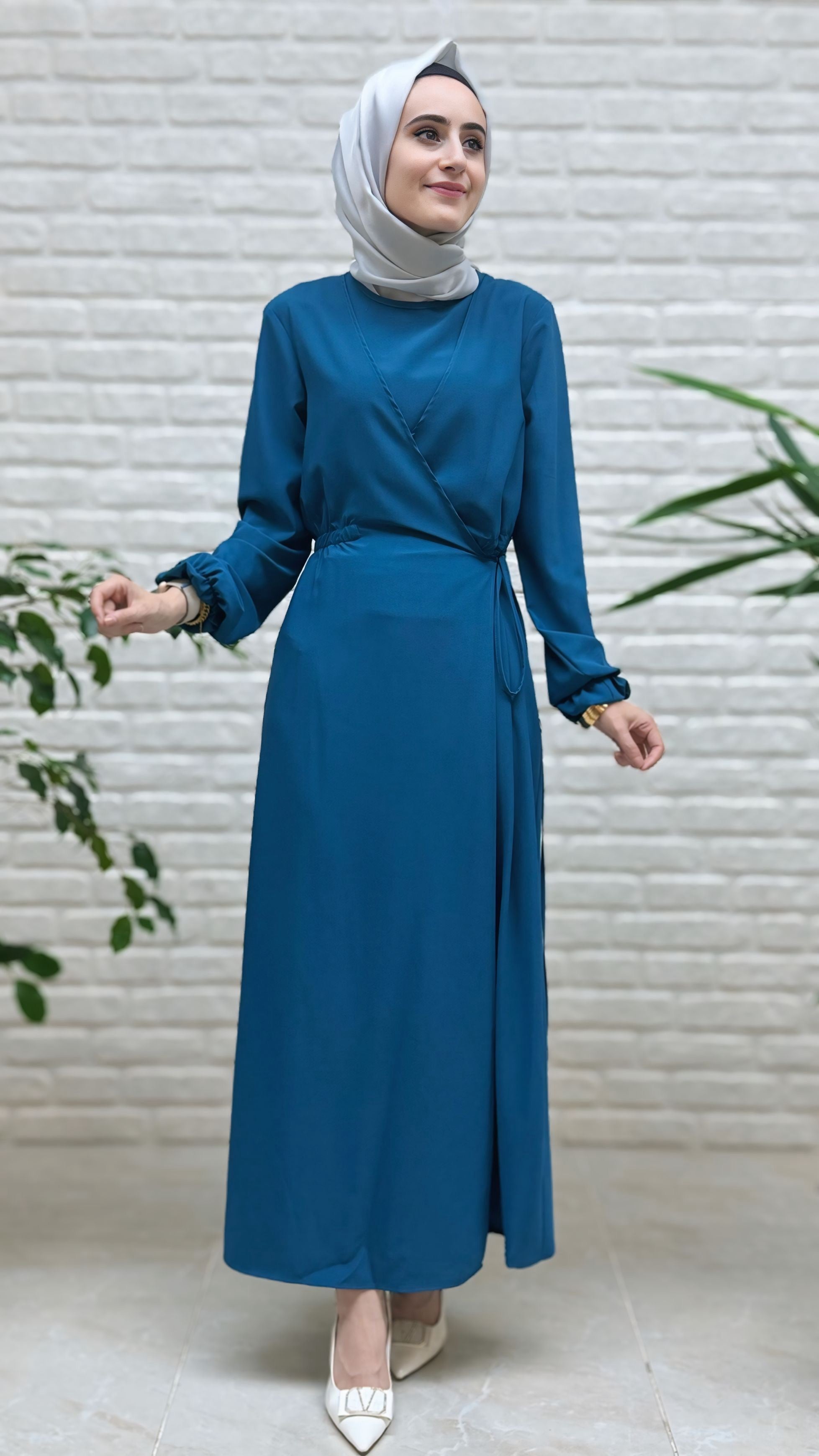 Armine Trend Beli Büzgü Elbise 25YT944