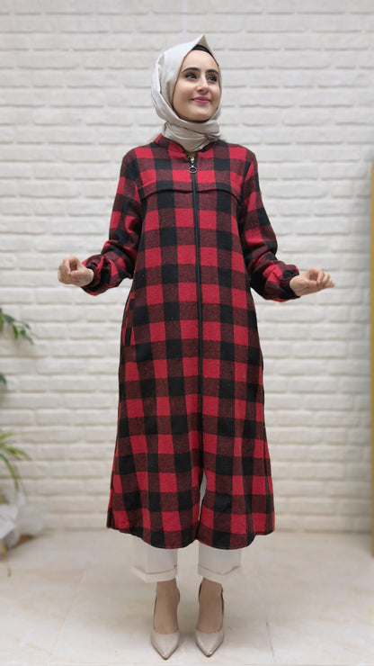 Beranisa Ekose Önden Fermuarlı Kap 4004