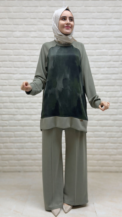 Tripen İpek Cupra Pantolonlu Takım 3431