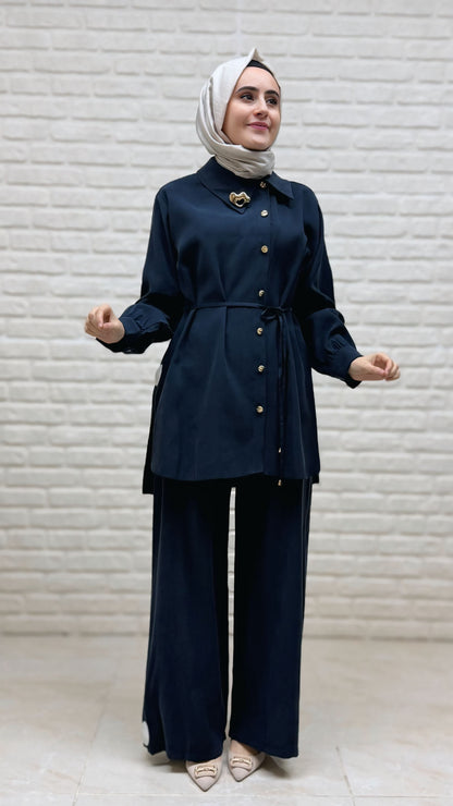 Tripen Yandan Düğmeli Pantolonlu Takım 3447