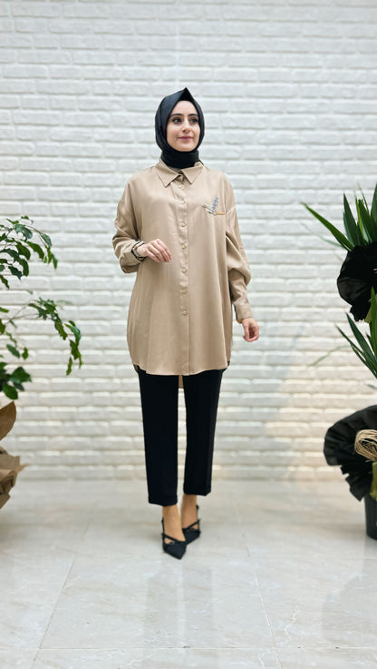 Esse Kuş  Detaylı Tunik 3008