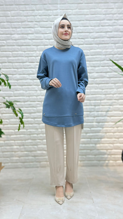 Simay Moda Dar Paça Pantolon  1048