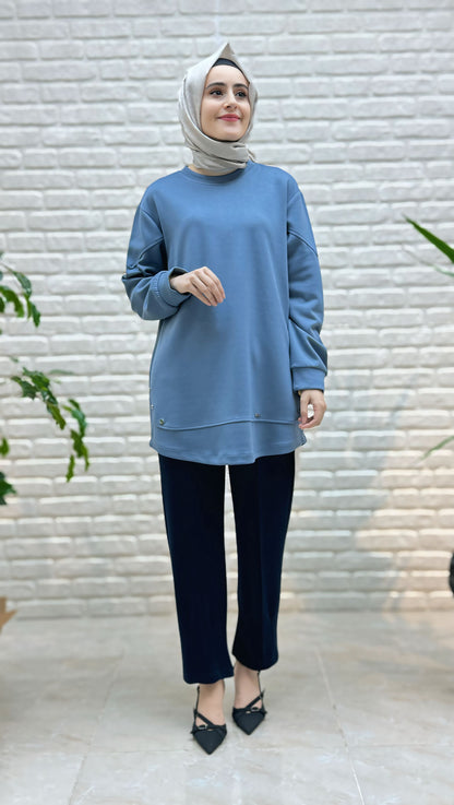 Simay Moda Dar Paça Pantolon  1048