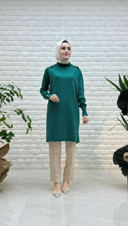 Beranisa Omzu  İncili Soğuk Triko 3840