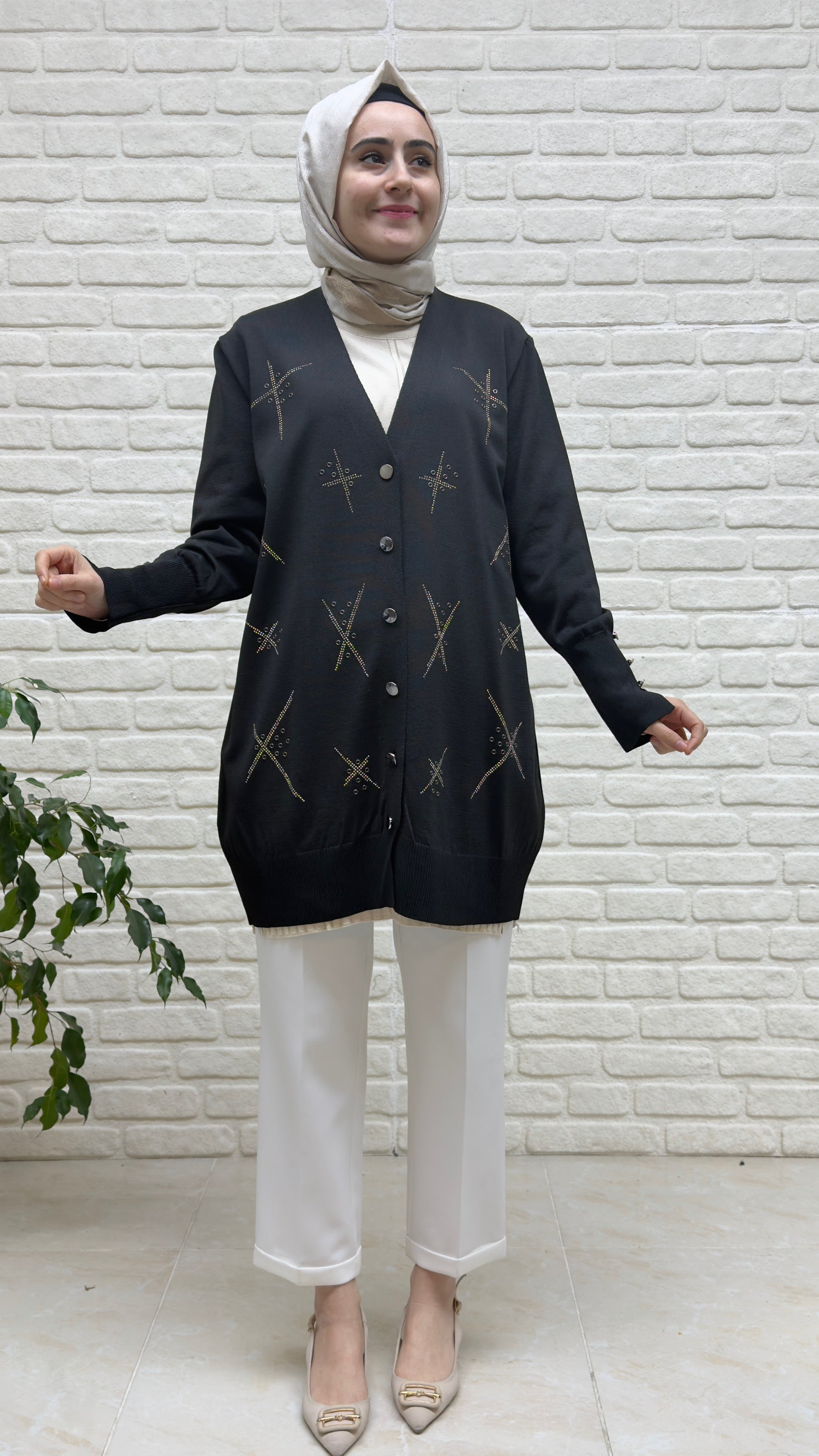 Beranisa Taş İşlemeli Hırka 3992