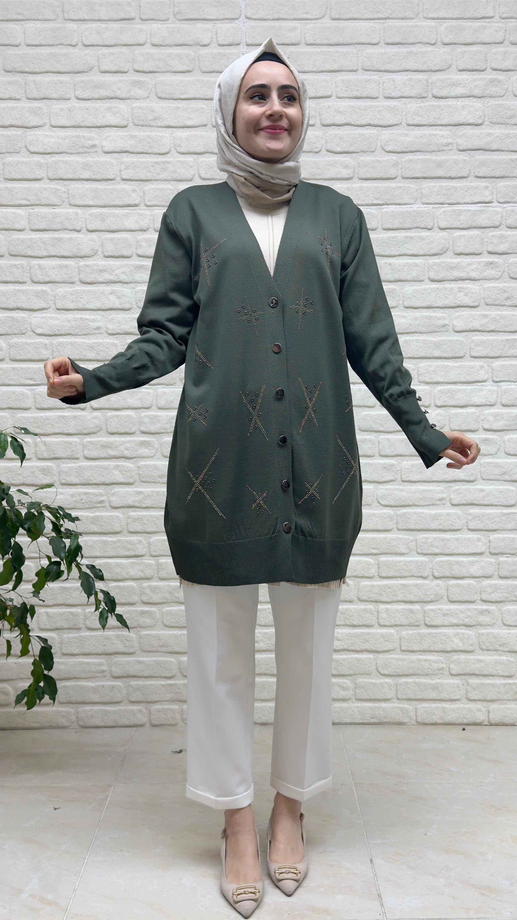 Beranisa Taş İşlemeli Hırka 3992