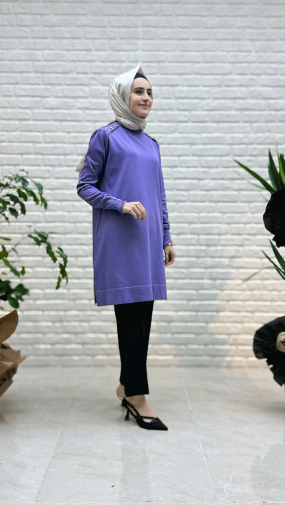 Beranisa Omzu  İncili Soğuk Triko 3840