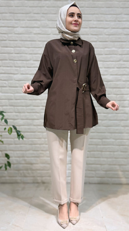 Beranisa Gold Düğme Detay Tunik 4011