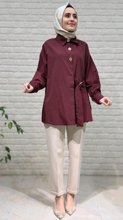 Beranisa Gold Düğme Detay Tunik 4011