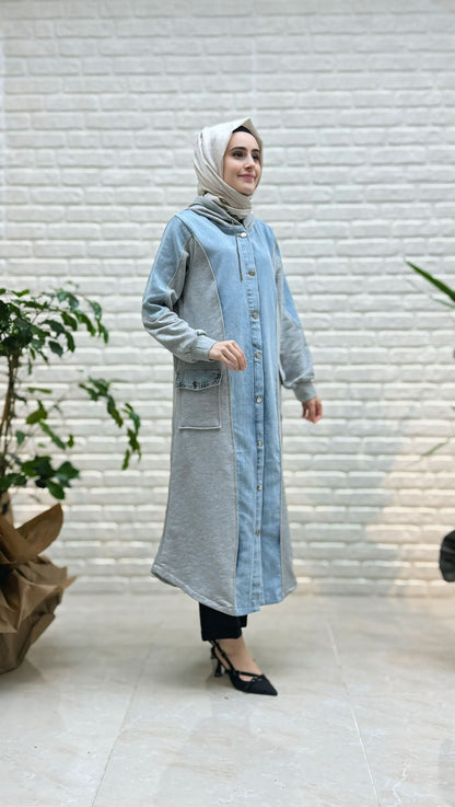 AYŞE AKAY KAPÜŞONLU KOT GİYÇIK 9708