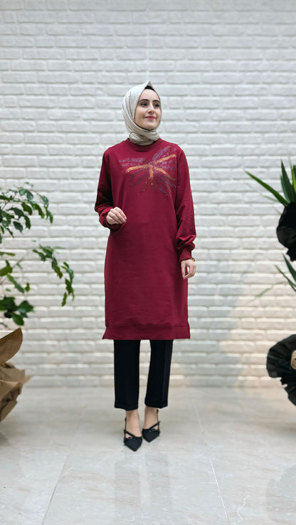 Ayşe Akay Palmiye Desenli Tunik