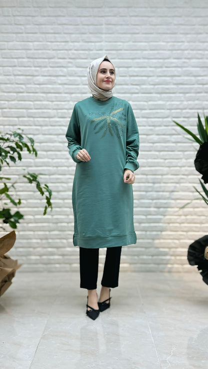 Ayşe Akay Palmiye Desenli Tunik