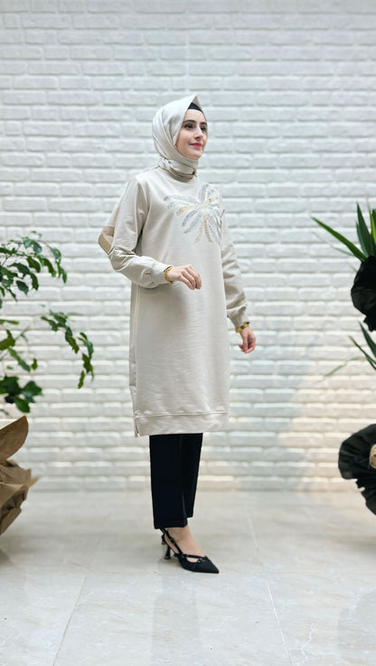 Ayşe Akay Palmiye Desenli Tunik