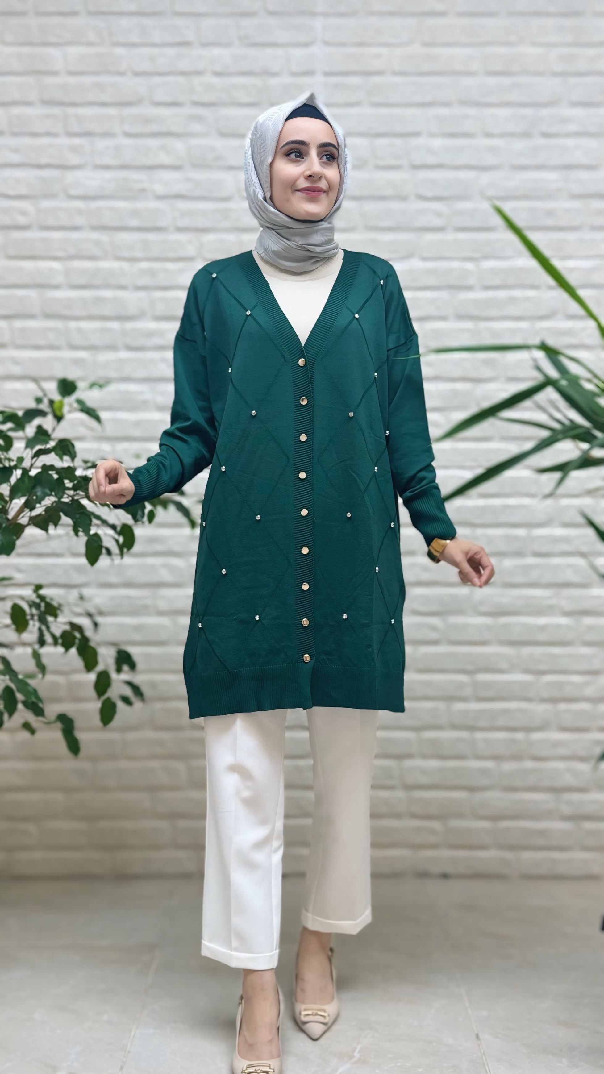 Beranisa Soğuk İp taşlı Hırka 3246