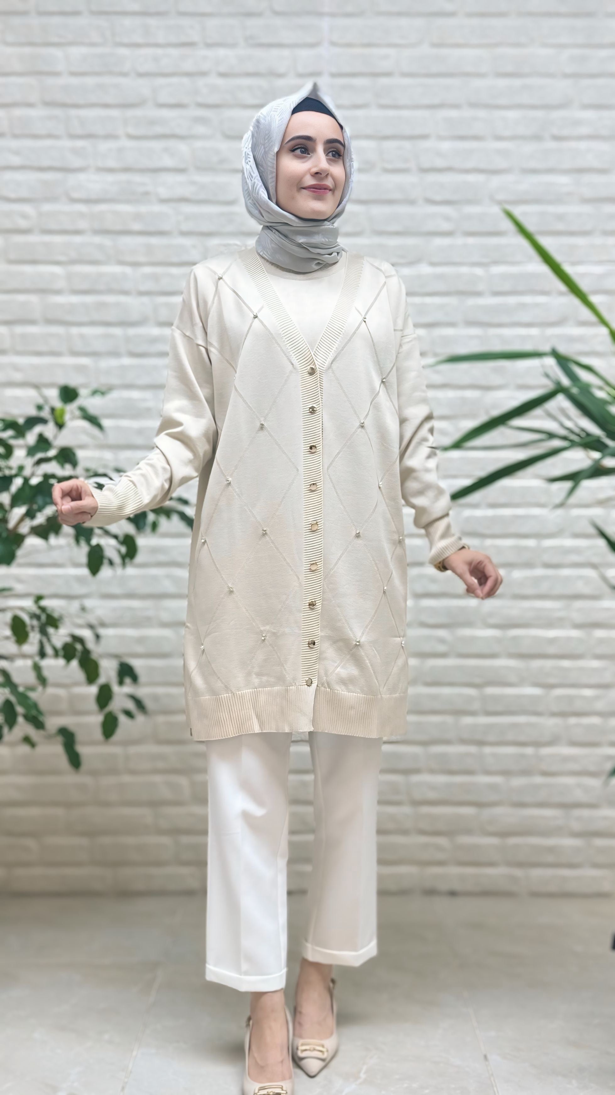 Beranisa Soğuk İp taşlı Hırka 3246