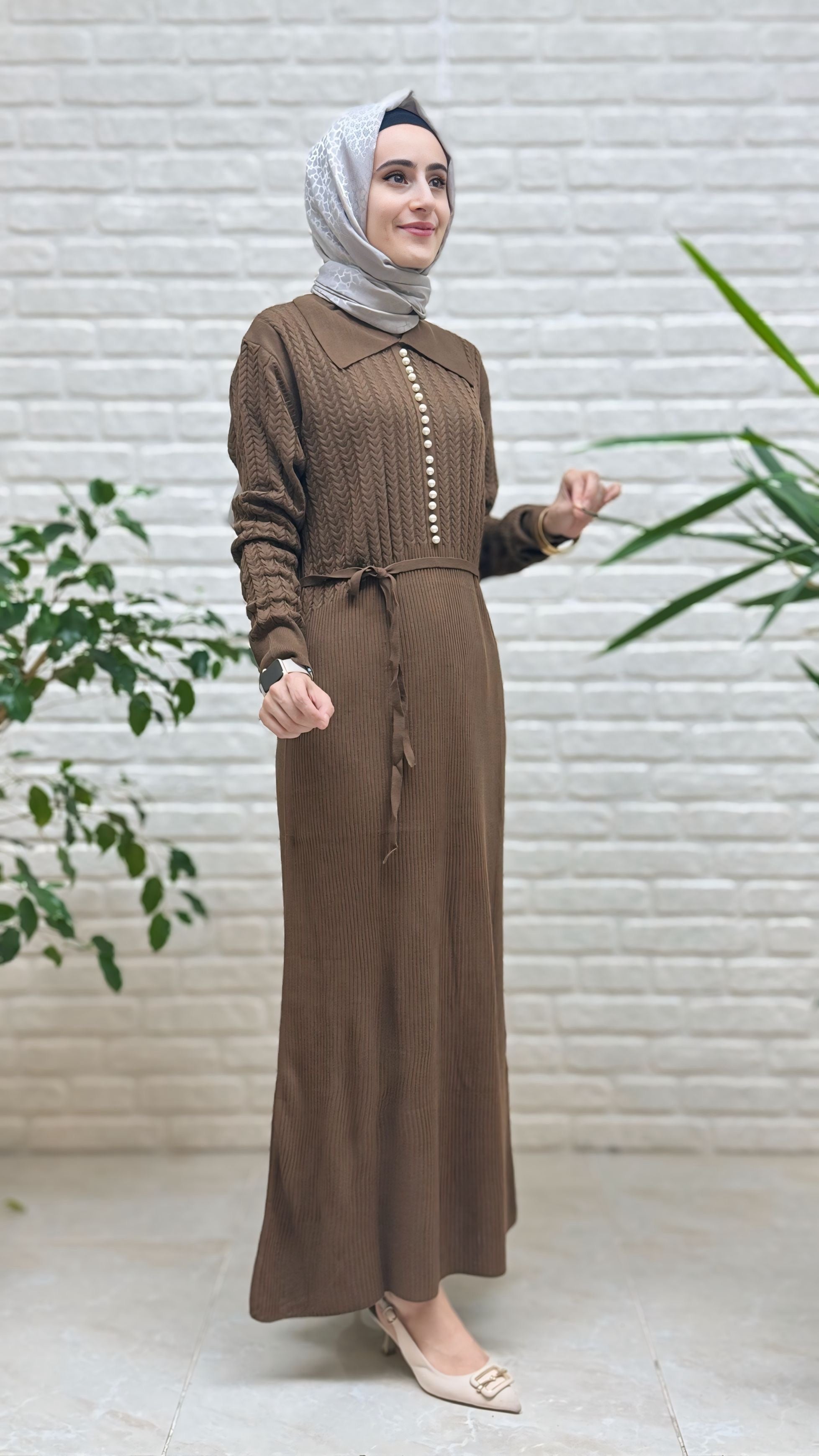 Beranisa İnci Detaylı Elbise 25210