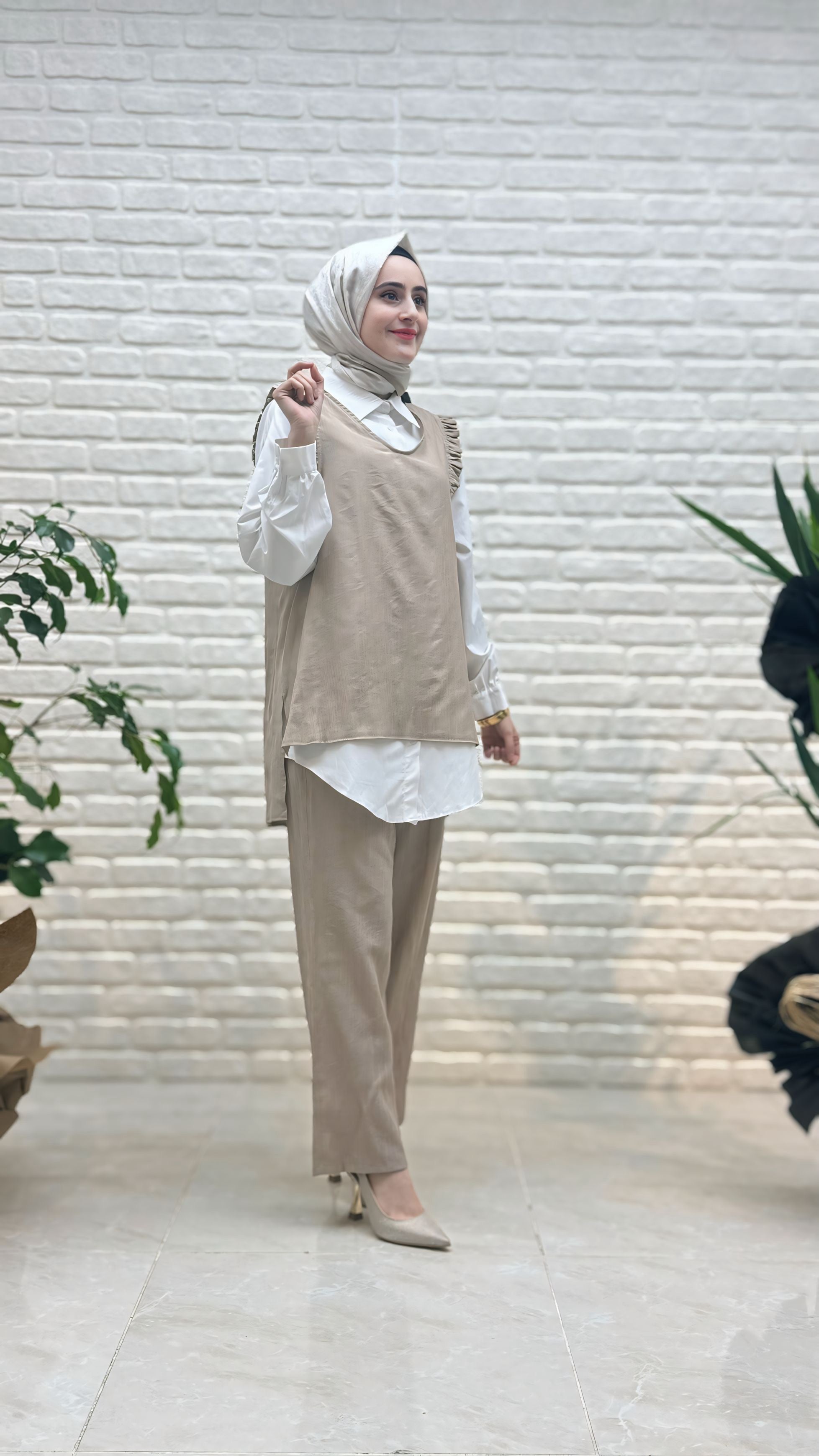 Kado Üçlü Pantolonlu Takım K8691