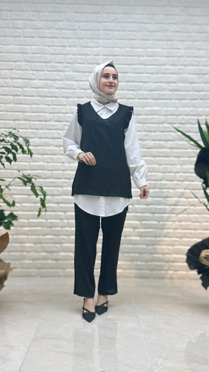 Kado Üçlü Pantolonlu Takım K8691