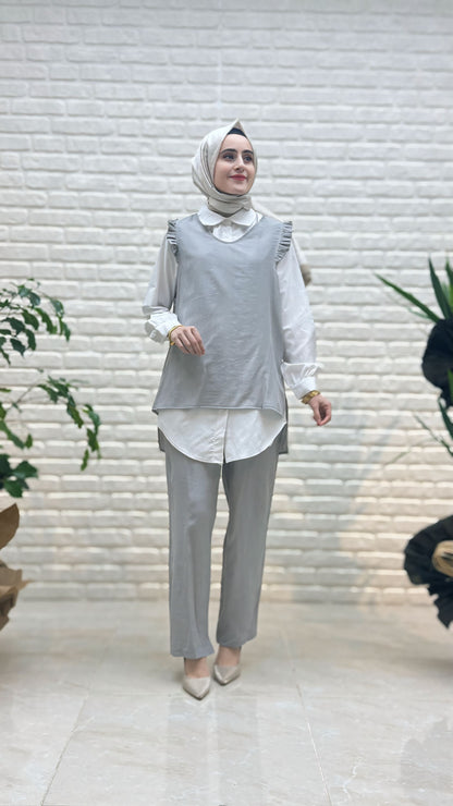 Kado Üçlü Pantolonlu Takım K8691