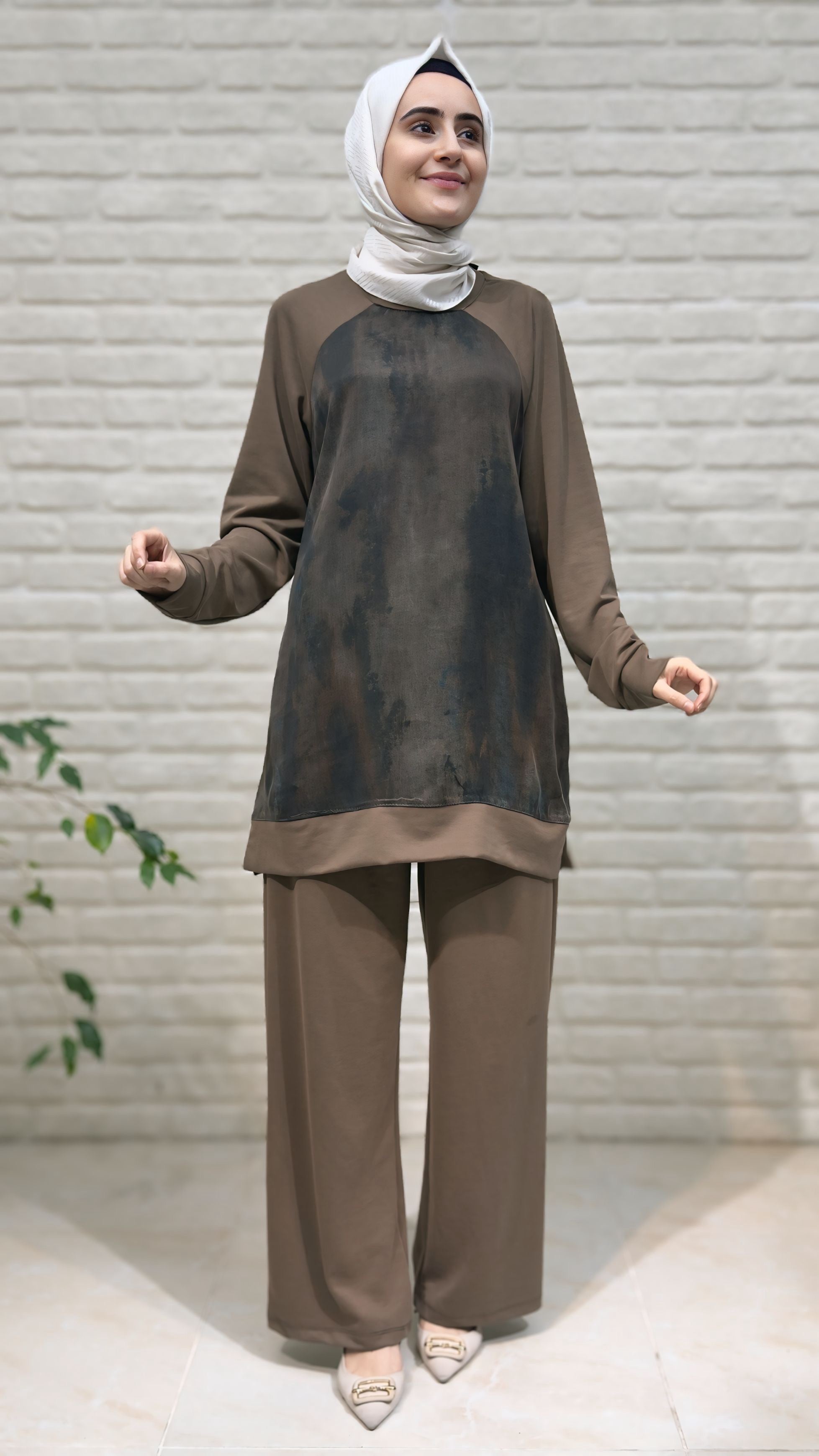 Kado Cupra Detaylı Pantolonlu Takım 262916