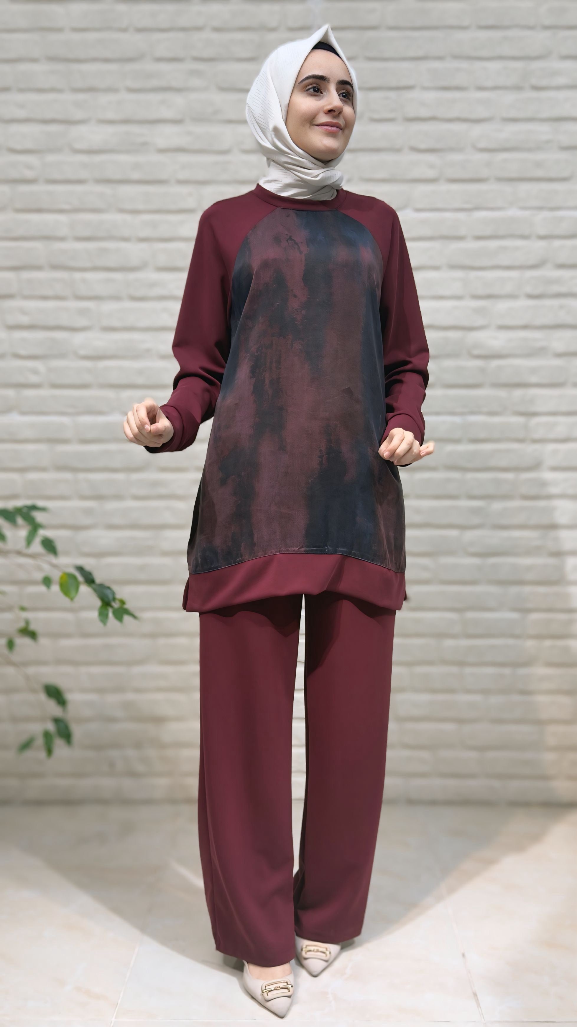 Kado Cupra Detaylı Pantolonlu Takım 262916