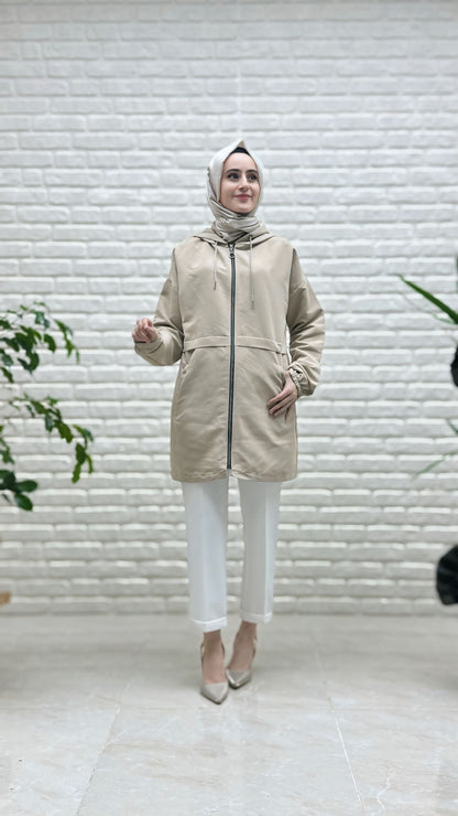 Kado Fermuarlı Kısa Trençkot 251441