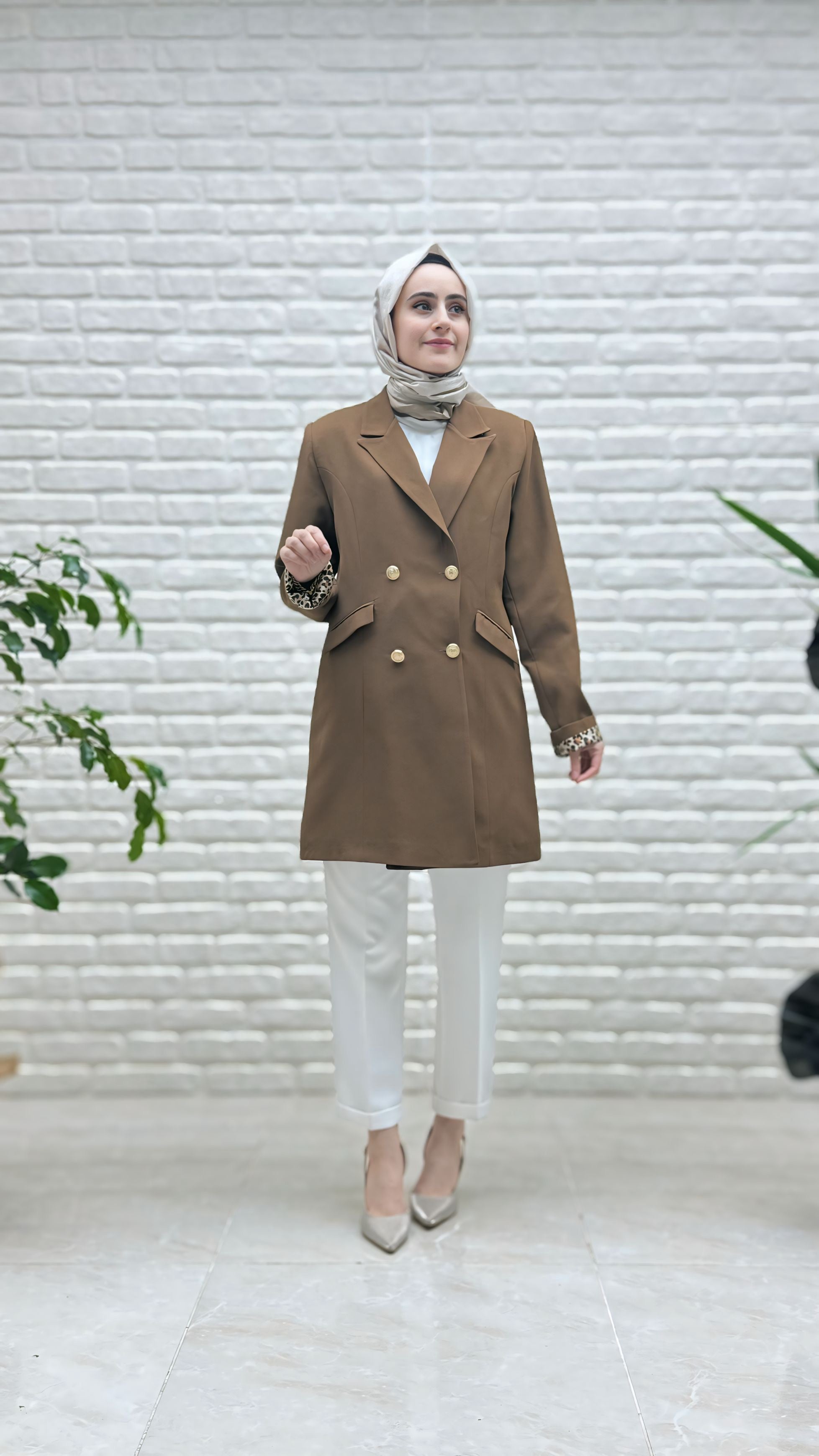 Ayşe Akay Leopar Desenli Ceket