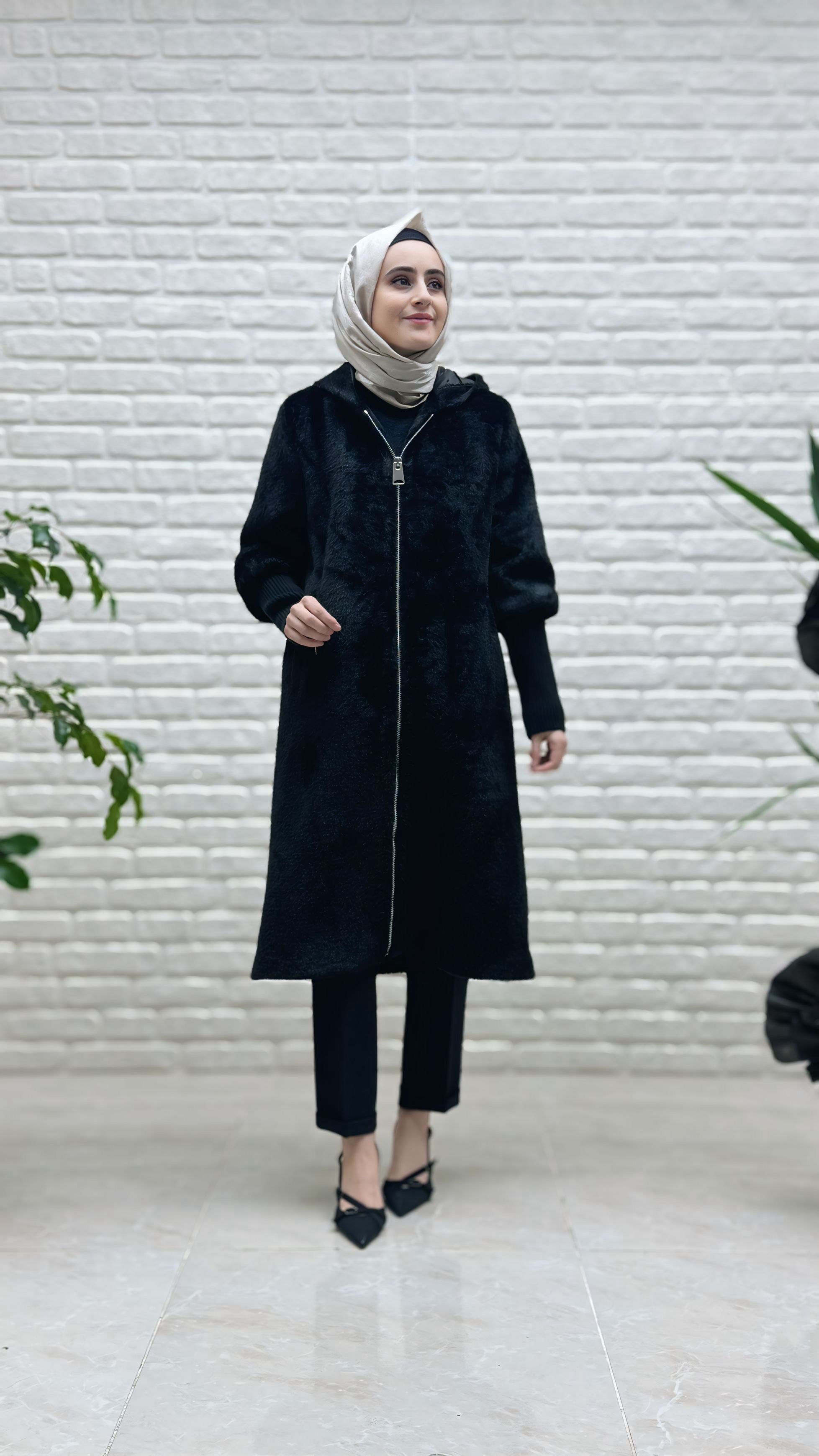 Beranisa Fermuarlı Angora Kaban 9990