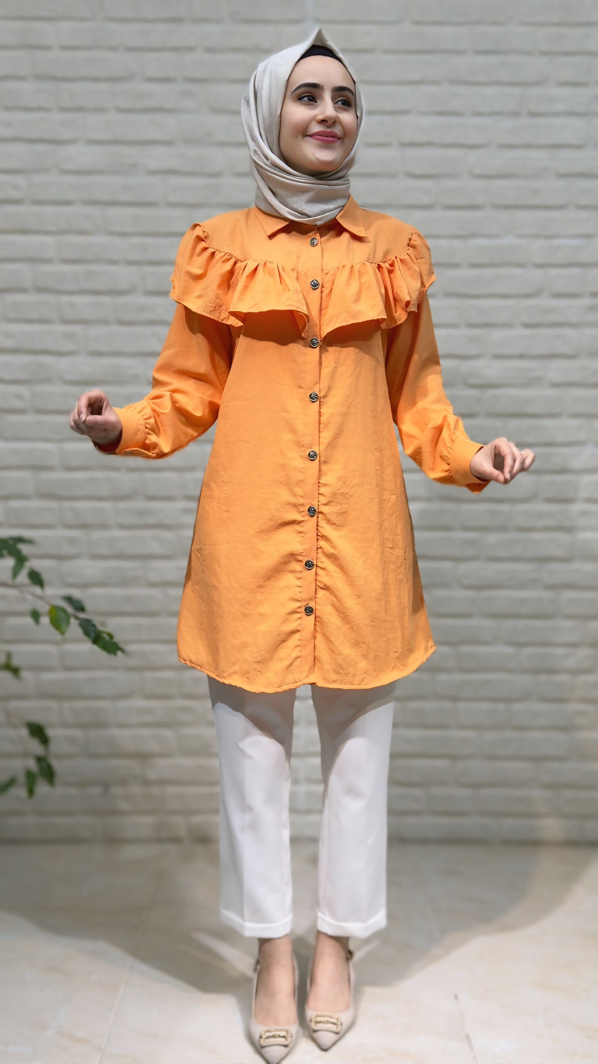 Beranisa Gold Düğme Detaylı Tunik 4015