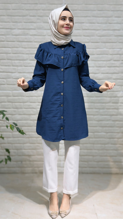 Beranisa Gold Düğme Detaylı Tunik 4015