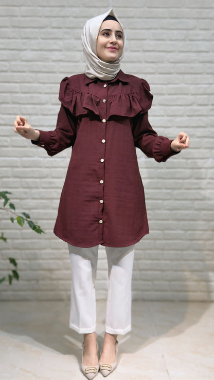 Beranisa Gold Düğme Detaylı Tunik 4015