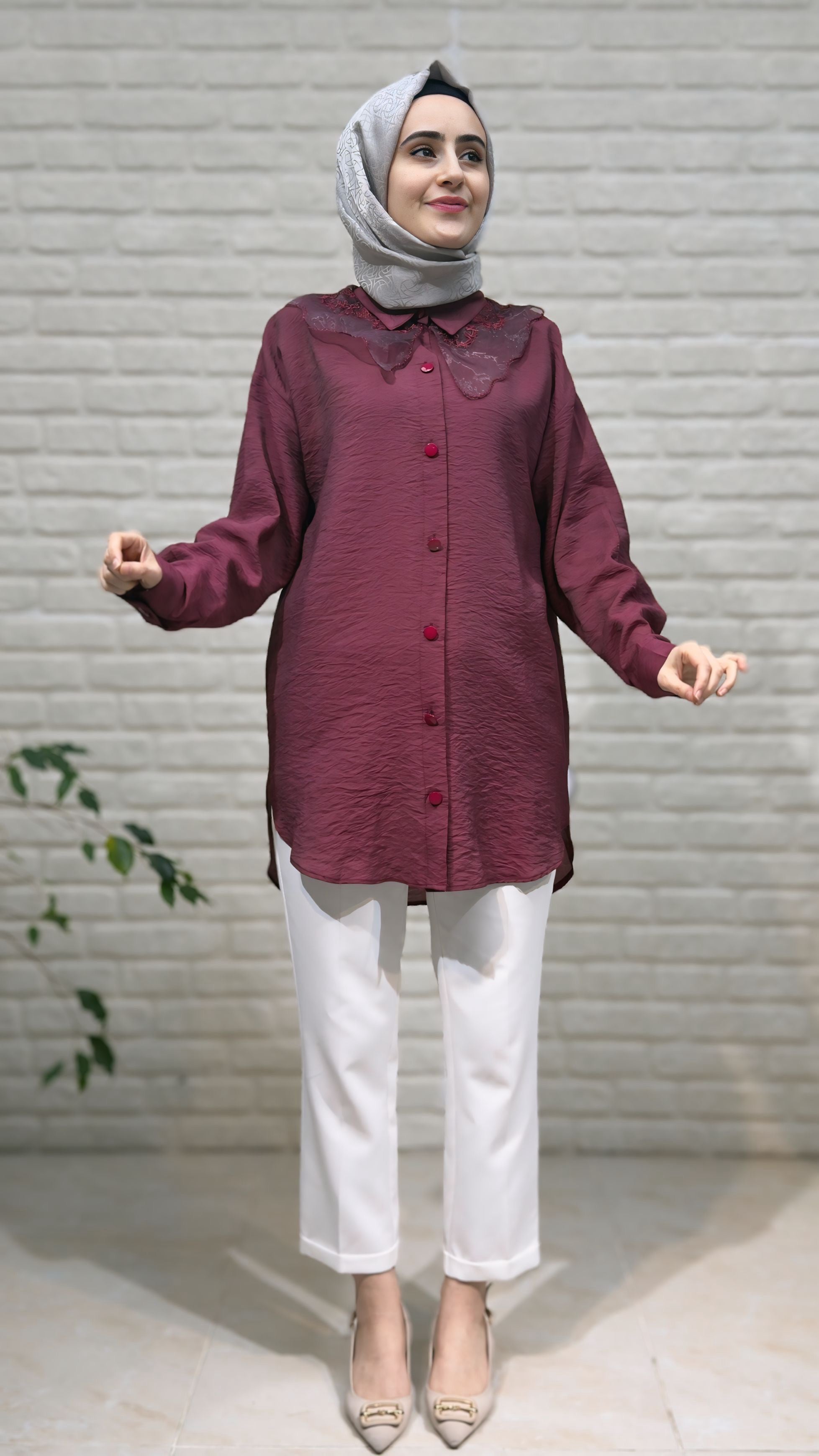 Beranisa Bebe Yaka Düğmeli Tunik 4018